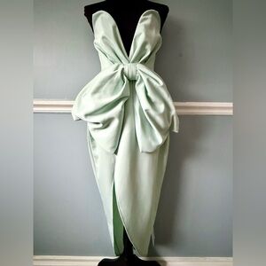 ASOS Elegant Mint Green Bow-Tie Dress